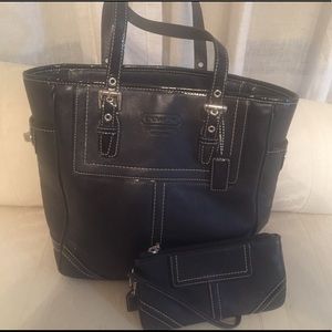 Coach bag with matching wristlet